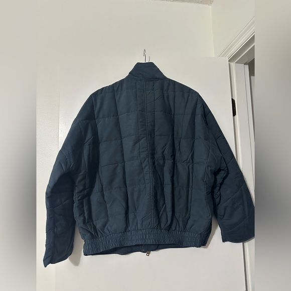 POL Navy Quilted Knit Bomber Jacket Womens Size Large - Picture 10 of 10